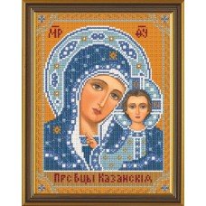 Бис9002 Богородица Казанская. Новая Слобода. Рисунок на ткани для вышивания бисером